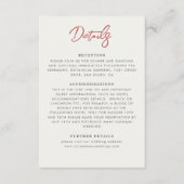 赤い甘い野生のイチゴの結婚花 エンクロージャーカード (正面)