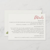 赤い甘い野生のイチゴの結婚花 エンクロージャーカード (正面/裏面)