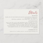 赤い甘い野生のイチゴの結婚花 エンクロージャーカード (正面)