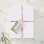 赤い甘い野生のイチゴの結婚花 ギフトタグ (より糸付き)