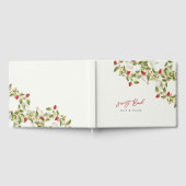 赤い甘い野生のイチゴの結婚花 ゲストブック (全面)