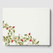 赤い甘い野生のイチゴの結婚花 ゲストブック (裏面)