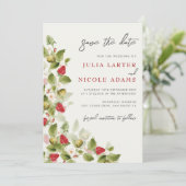 赤い甘い野生のイチゴの結婚花 セーブザデート (スタンド正面)