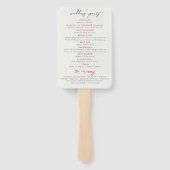 赤い甘い野生のイチゴの結婚花 ハンドファン (裏面)