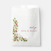 赤い甘い野生のイチゴの結婚花 フェイバーバッグ (正面)