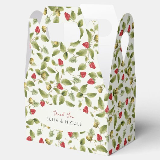 赤い甘い野生のイチゴの結婚花 フェイバーボックス (オープン)