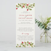 赤い甘い野生のイチゴの結婚花 プログラム (スタンド正面)