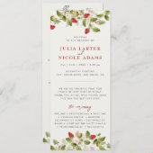 赤い甘い野生のイチゴの結婚花 プログラム (正面/裏面)