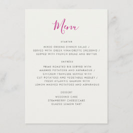 赤い甘い野生のイチゴの結婚花 メニュー