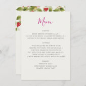 赤い甘い野生のイチゴの結婚花 メニュー (正面/裏面)