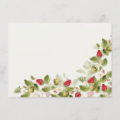 赤い甘い野生のイチゴの結婚花 メニュー (裏面)