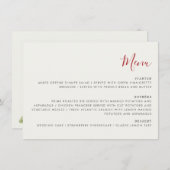 赤い甘い野生のイチゴの結婚花 メニュー (正面/裏面)