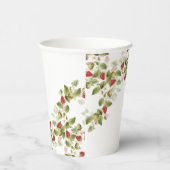 赤い甘い野生のイチゴの結婚花 紙コップ (右)