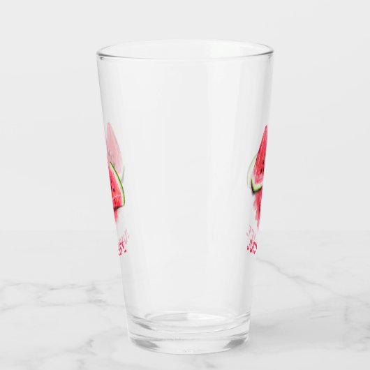 赤い甘くジューシーなスイカがおいしい – 新鮮 タンブラーグラス (左)