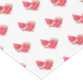 赤い甘くジューシーなスイカがおいしい – 新鮮 –  テーブルクロス (アングル)