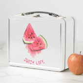 赤い甘くジューシーなスイカピースおいしい – スケッチ  メタルランチボックス (インサイチュ)