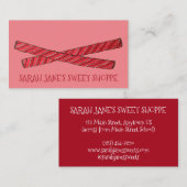 赤い甘草むち甘草ひねりキャンディ店 名刺 (正面/裏面)