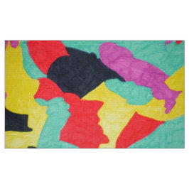 赤い生き物の生地 ファブリック