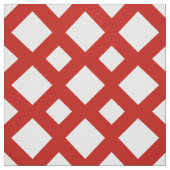 赤い生地の幾何学的で白いダイヤモンド ファブリック (見本)