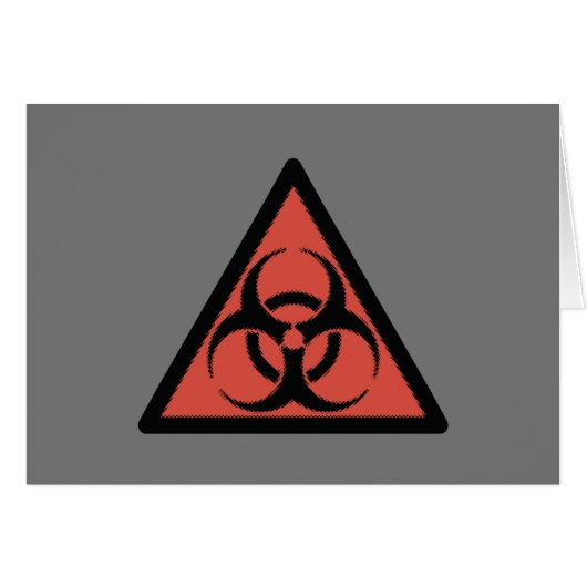 赤い生物学的災害［有害物質］標識 (正面横)