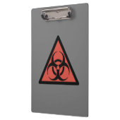 赤い生物学的災害［有害物質］標識 クリップボード (左)