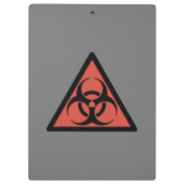 赤い生物学的災害［有害物質］標識 クリップボード (裏面)