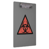 赤い生物学的災害［有害物質］標識 クリップボード (右)