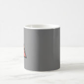 赤い生物学的災害［有害物質］標識 コーヒーマグカップ (中央)