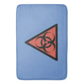 赤い生物学的災害［有害物質］標識 バスマット (正面縦)