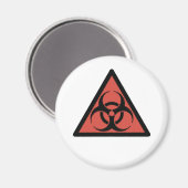 赤い生物学的災害［有害物質］標識 マグネット (正面/裏面)