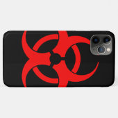 赤い生物学的災害［有害物質］記号の電話ケース Case-Mate iPhoneケース (裏面(横))
