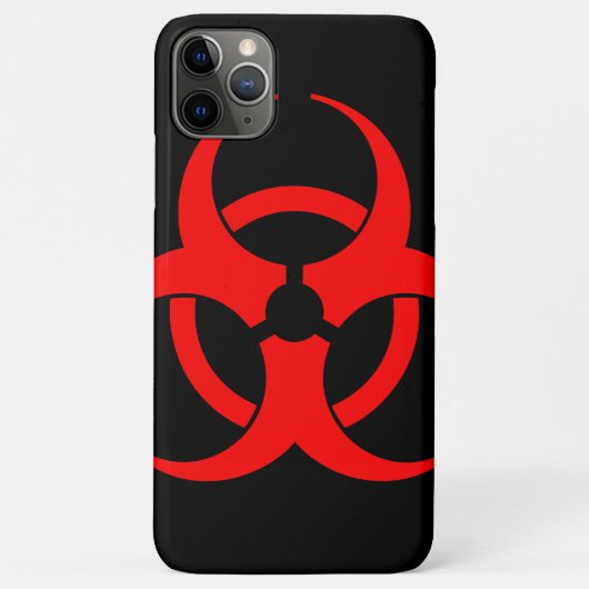 赤い生物学的災害［有害物質］記号の電話ケース Case-Mate iPhoneケース (裏面)