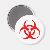 赤い生物学的災害［有害物質］記号 マグネット (正面/裏面)