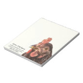 赤い産鶏の写真 ノートパッド (回転)