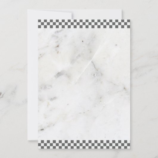 赤い男の子の車レース車2速2番目の誕生日 招待状 (裏面)