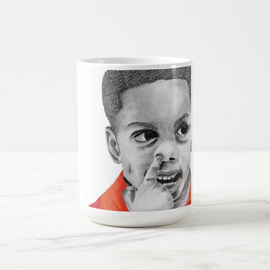 赤い男の子1のマグ コーヒーマグカップ (中央)