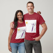 赤い男性のTシャツに描かれた子供のアートワークが可愛い Tシャツ (ユニセックス)