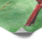 赤い男性(鳥)ショウジョウコウカンチョウポスター ポスター (角)