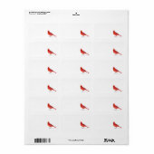 赤い男性（鳥）ショウジョウコウカンチョウ ラベル (フルシート)