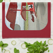 赤い男爵の三葉機 キッチンタオル (折り畳み)