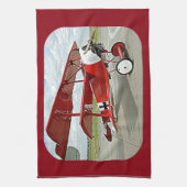 赤い男爵の三葉機 キッチンタオル (縦)