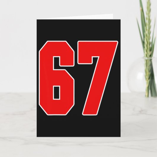赤い番号67のジャージ ビッグ #67 ユニフォーム お気に入りの選手 カード (正面)