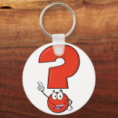 赤い疑問符キーチェーン キーホルダー (正面)