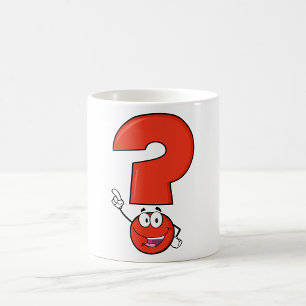 赤い疑問符マグカップ コーヒーマグカップ