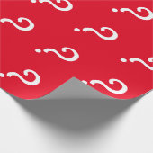 赤い疑門符の包装紙|のマット ラッピングペーパー (角)