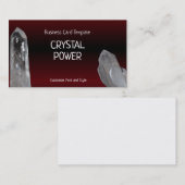 赤い癒しの結晶 – ミネラルクォーツの結晶 名刺 (正面/裏面)