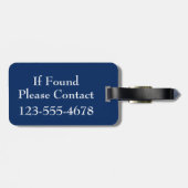 赤い白いおよび青い縞のモノグラム ラゲッジタグ (裏面横)