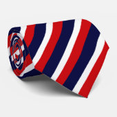 赤い白いおよび青い縞パターン ネクタイ (ロール)