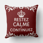 赤い白いオリーブフランスのブの保ブン運コムオンオン クッション (裏面)