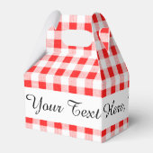 赤い白いギンガムパターン フェイバーボックス (裏面サイド)